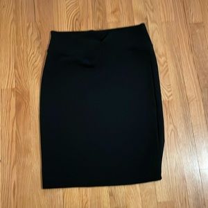 Black Stretch Pencil Skirt